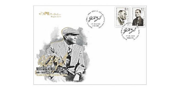 PTT’den “Gazi MUSTAFA KEMAL PAŞA” Konulu Sürekli Posta Pulları ve İlkgün Zarfı
